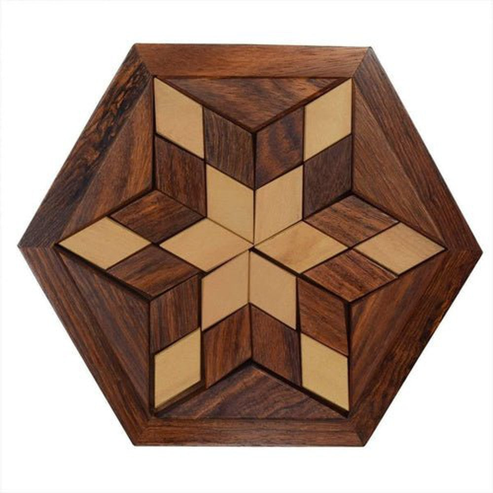 Wooden Jigsaw/Puzzle 30- Pieces Star Shape Plate Board Game