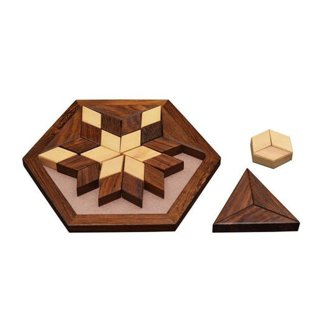 Wooden Jigsaw/Puzzle 30- Pieces Star Shape Plate Board Game - Decorlay