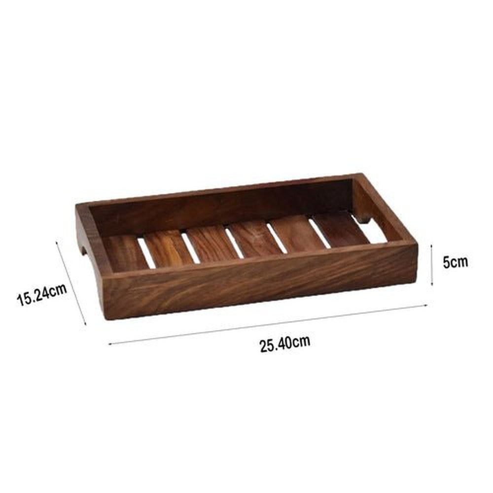 Wooden Rosewood Serving Tray for Tea Coffee Cup Mug 25x15x5 cm - Decorlay