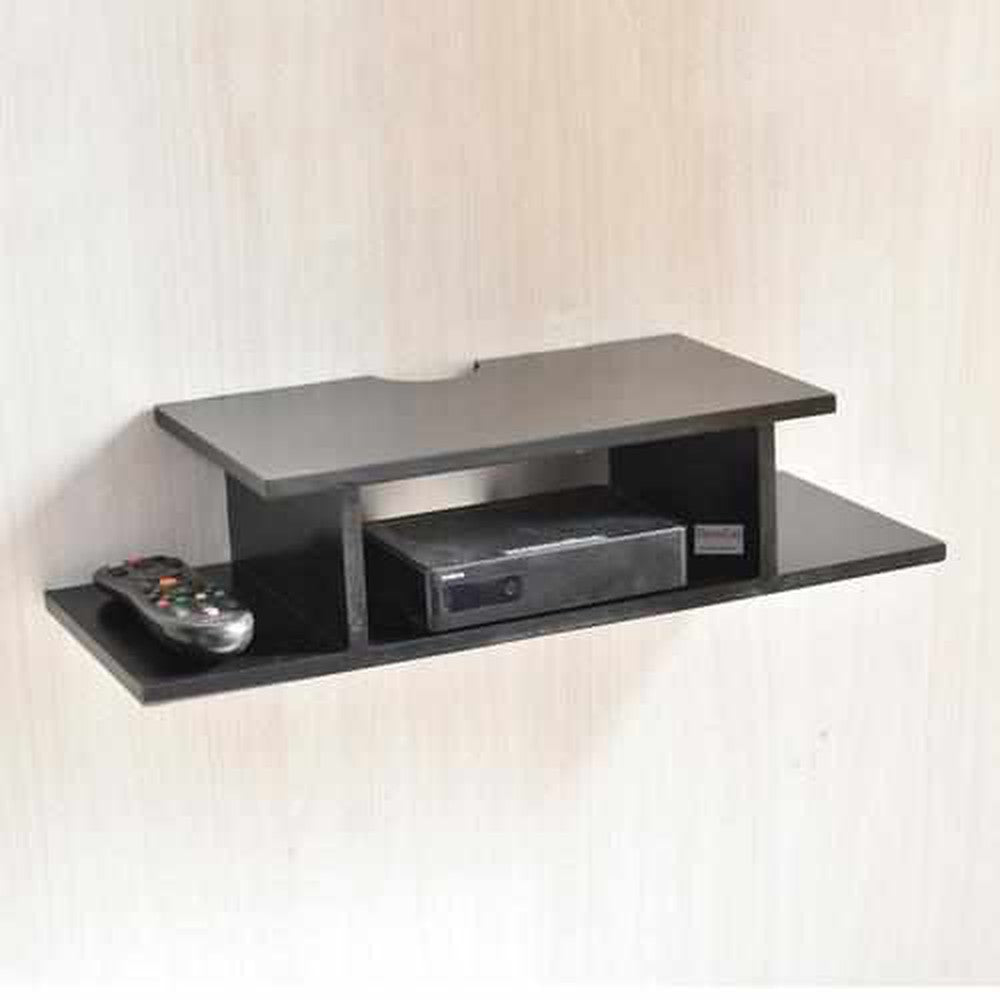 Wooden Set Top Box Wall Shelf/Holder/Wall Mount 60.4D x 20.3W x 11.4H cm - Decorlay