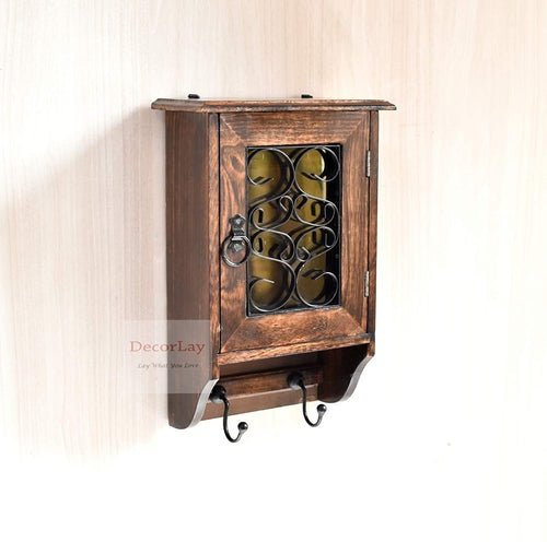 Wooden Wall Hanging Key Box/Key Rack Cabinet Hanger - Decorlay