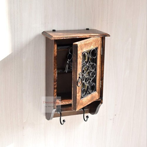 Wooden Wall Hanging Key Box/Key Rack Cabinet Hanger - Decorlay