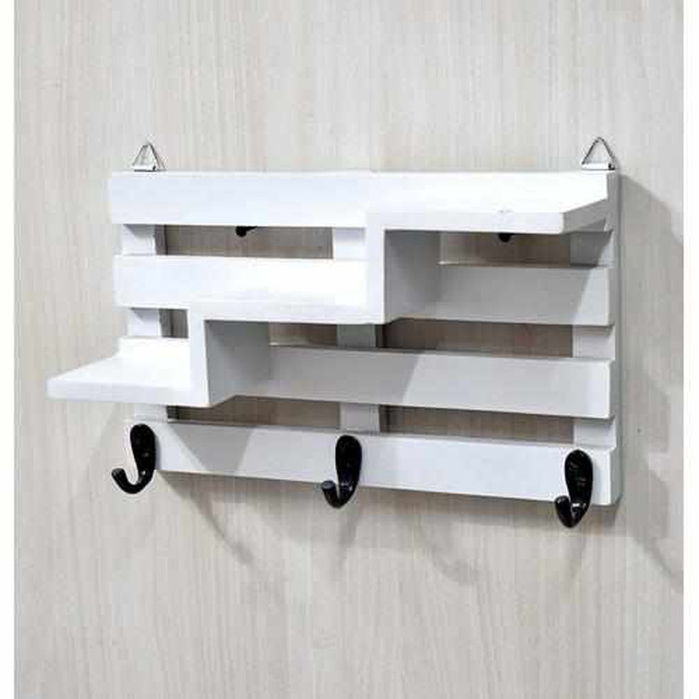 Wooden Wall Mounted Vintage Retro Rack 3 ( 33x9x20) cm - Decorlay