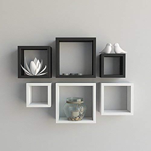 Wooden Wall Shelves in Square Shape 10D x 30W x 30H - Decorlay