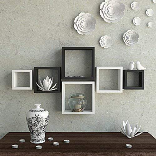 Wooden Wall Shelves in Square Shape 10D x 30W x 30H - Decorlay