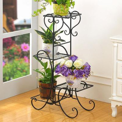 4 Tier Shelves Flower Holder Plant Stand Racks-Decorlay