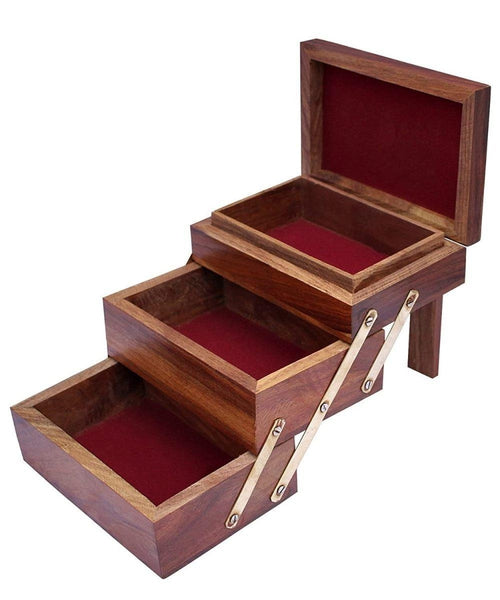 Handmade Wooden Jewellery Box, Jewel Storage Organizer-Decorlay