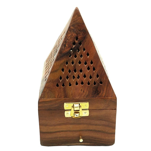 Sheesham Wooden Incense Box Holder/Dhoop Stand Ash Catcher Handmade-Decorlay