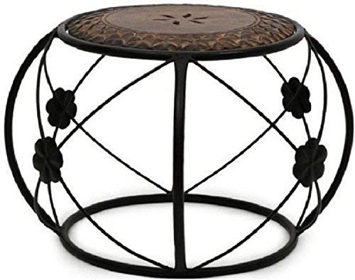 Wooden & Iron round handmade table-Decorlay