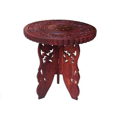 Wooden Rosewood Bedside Living Room Stool Coffee Table-Decorlay