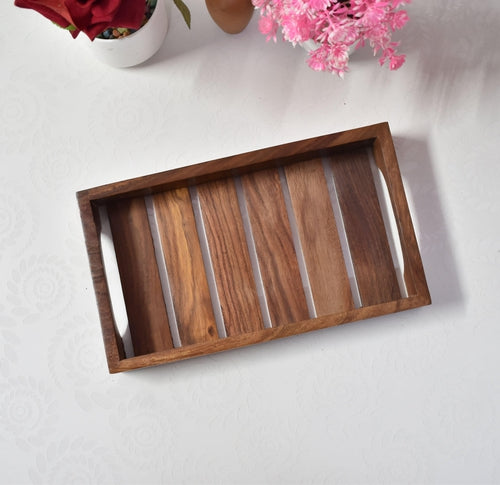 Wooden Rosewood Serving Tray for Tea Coffee Cup Mug-Decorlay