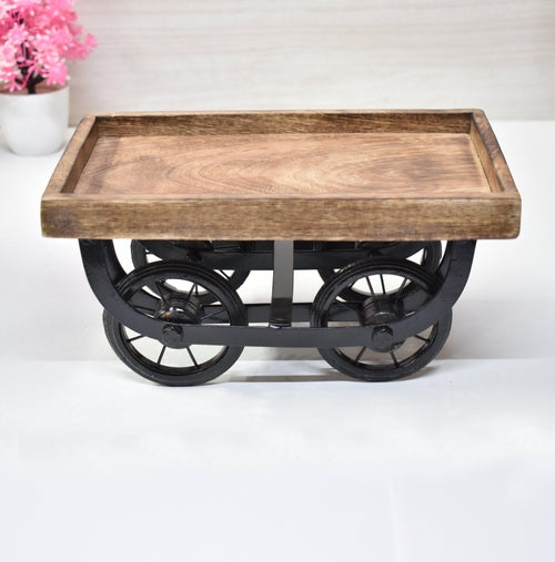 Wooden Serving Platter for Dining Table | Thela Trolley-Decorlay
