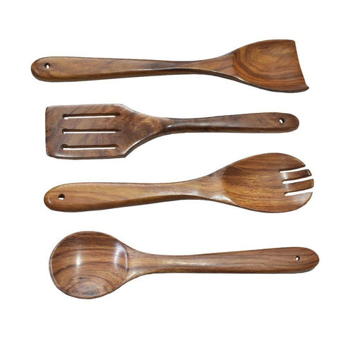 Wooden Spoons Handmade Non-Stick Cooking and Serving Spoons-Decorlay