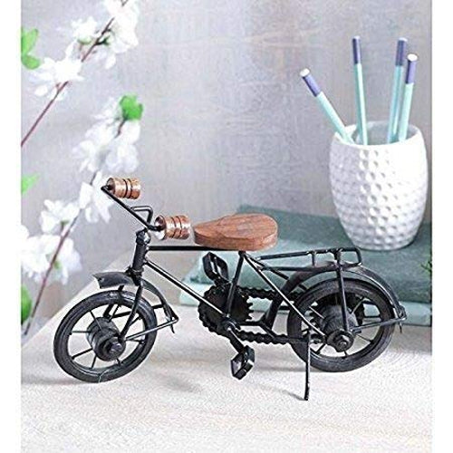 Wooden and Wrought Iron, Small Miniature Cycle-Bicycle-Decorlay