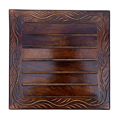 Wooden handmade antique square table-Decorlay