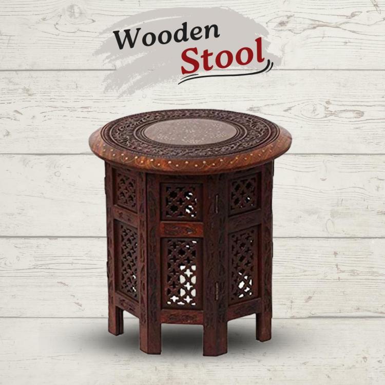 Wooden Stool & Round shape Table 12x12x12 inch